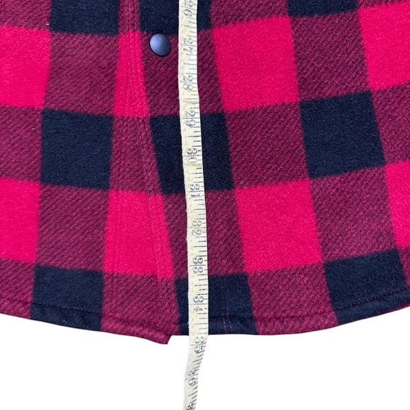 Chaps Men's Thick Flannel Red and Black Buffalo Plaid Shacket Shirt Size XXL - Picture 9 of 9